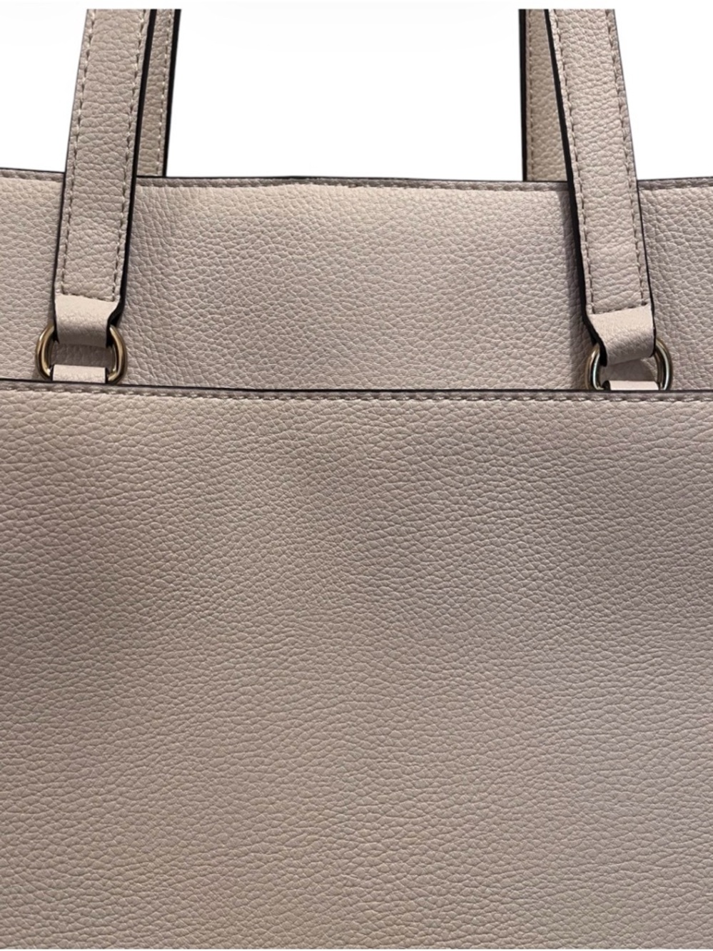 Calvin Klein Cream Tote Bag Gold Hardware Large Shoulder Bag Multi Pocket - Picture 5 of 11